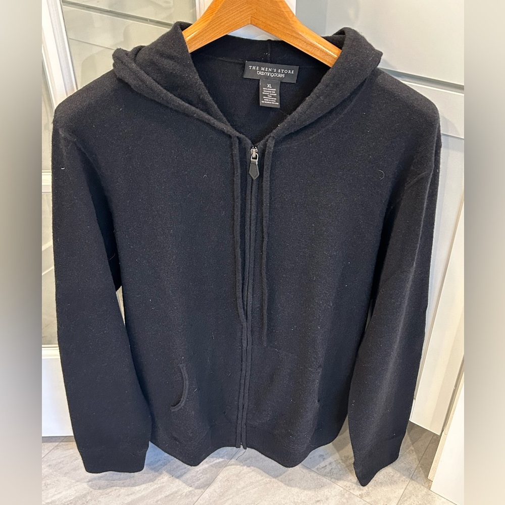 100% Cashmere Men’s Full Zip Hooded Cardigan Size XL